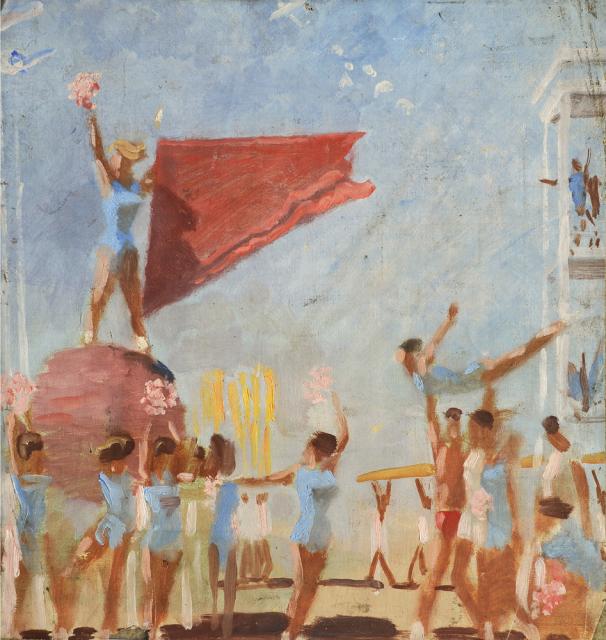 Самохвалов А.Н. Эскиз к панно «Советская физкультура».1934 Самохвалов А.Н. Эскиз к панно «Советская физкультура».1934